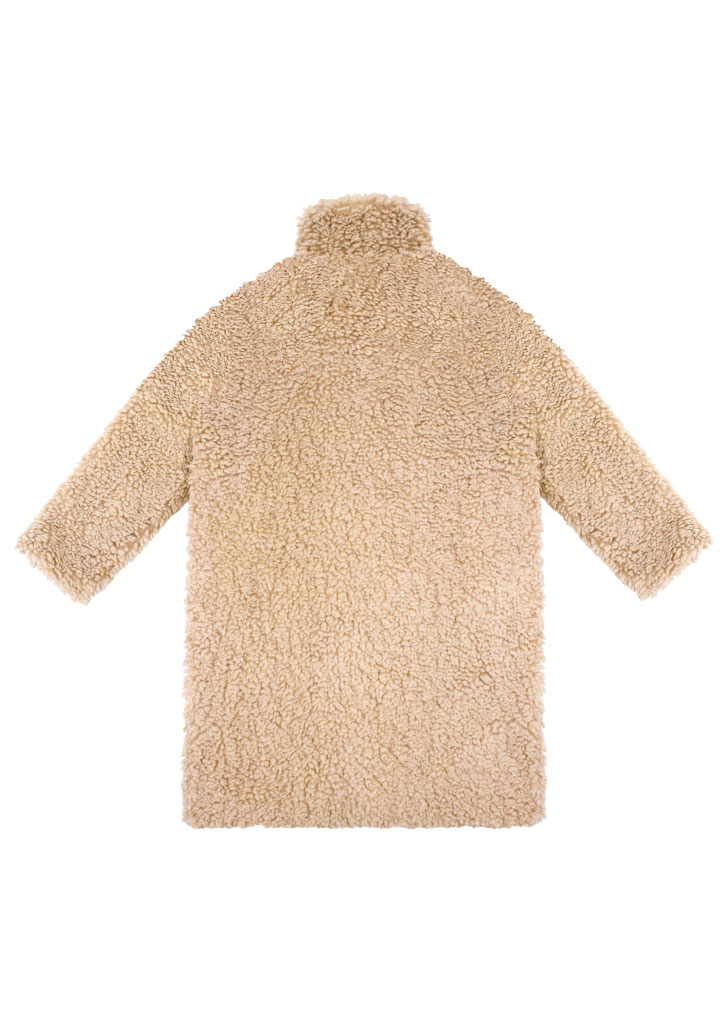 Ruffled soft fur coat